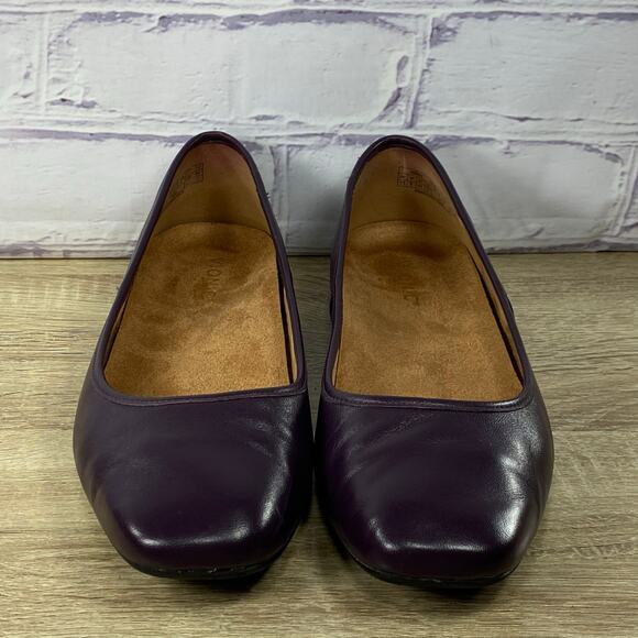 Vionic Orinda Ballet Flats Women's 11 Wide Plum Purple Square Toe Comfort Shoes - Picture 2 of 8